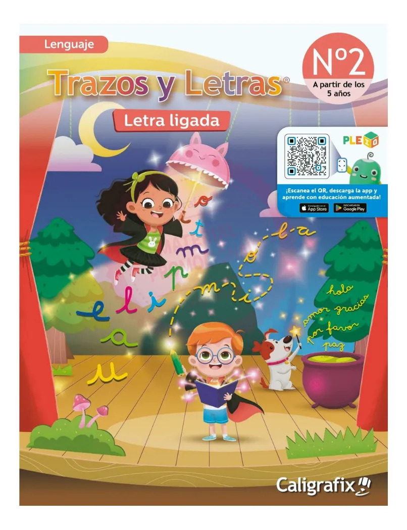 TRAZOS Y LETRAS 2 LETRA LIGADA 5 AÑOS -  NUEVA EDICION 2026 - 1