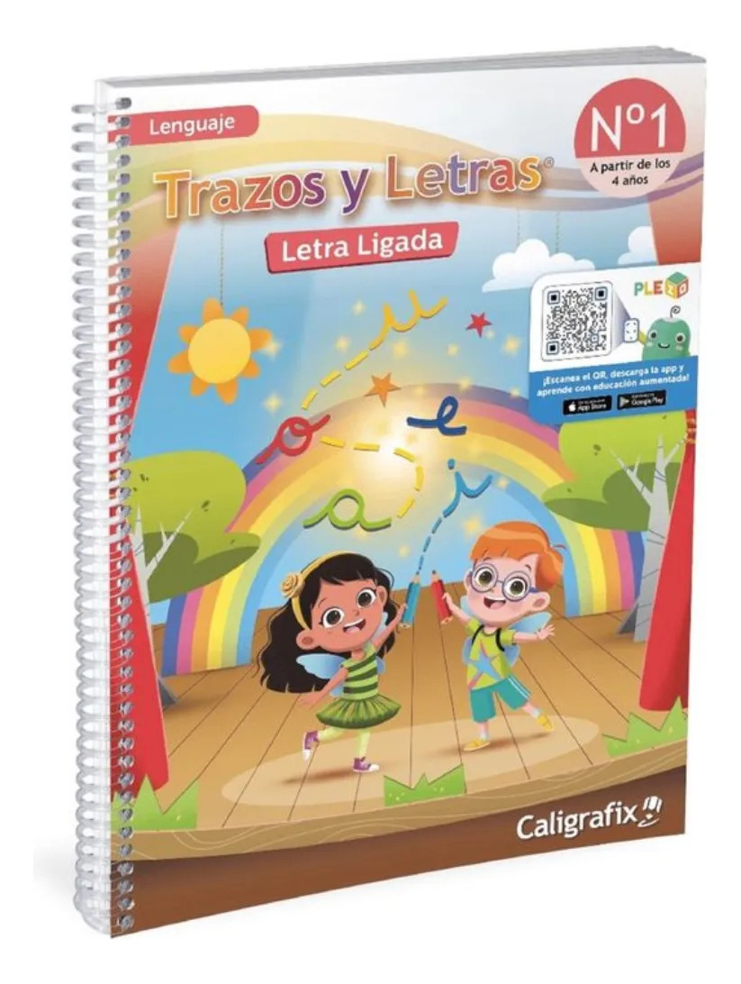 TRAZOS Y LETRAS 1 LETRA LIGADA 4 AÑOS -  NUEVA EDICION 2026 - 1