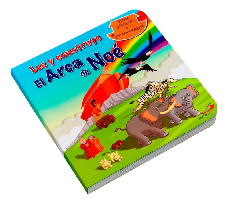 LEE Y CONSTRUYE EL ARCA DE NOE  CON PIEZAS Y PERSONAJES - 1