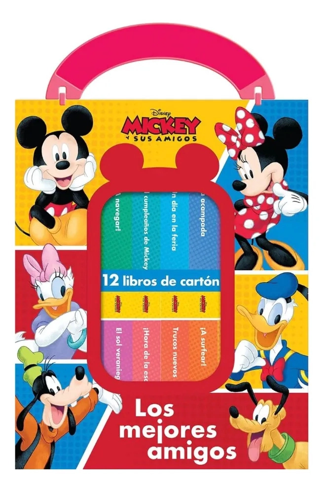 ESTUCHE DISNEY MICKEY Y AMIGOS 12 LIBROS DE CARTON - 1