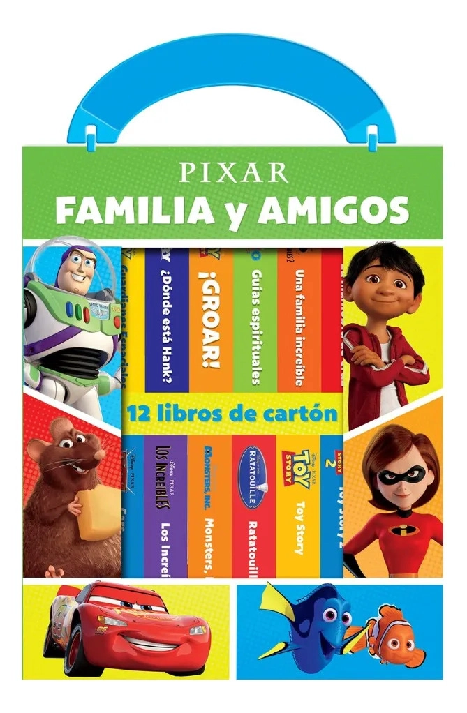 ESTUCHE DISNEY PIXAR FAMILIA Y AMIGOS 12 LIBROS DE CARTON - 1