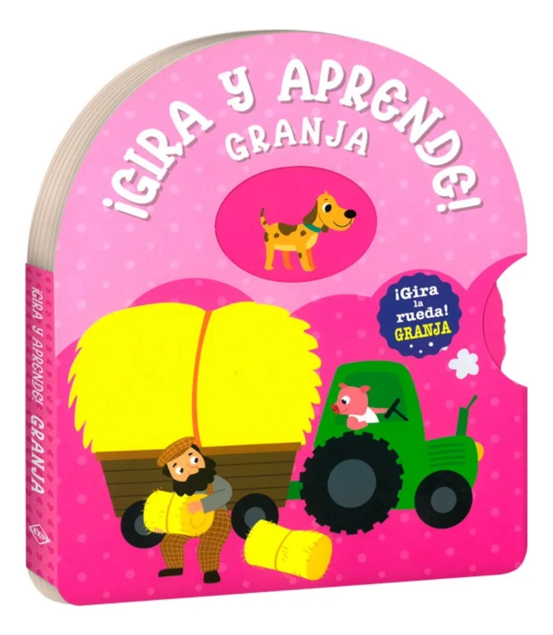 GIRA Y APRENDE GRANJA LIBRO INTERACTIVO CON RUEDA LEXUS - 1