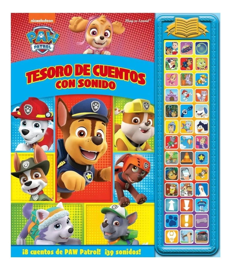 PAW PATROL TESORO DE CUENTOS CON SONIDOS 39 SONIDOS PI KIDS - 1