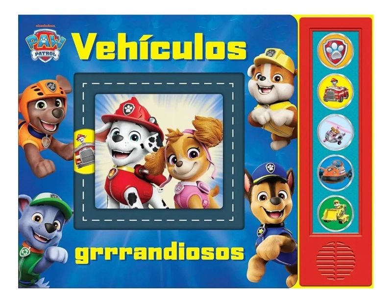 PAW PATROL VEHICULOS GRRRANDIOSOS LIBRO INTERACTIVO SONIDOS - 1
