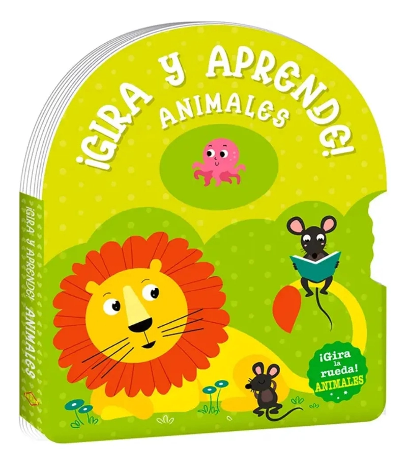 GIRA Y APRENDE ANIMALES LIBRO INTERACTIVO CON RUEDA LEXUS - 1