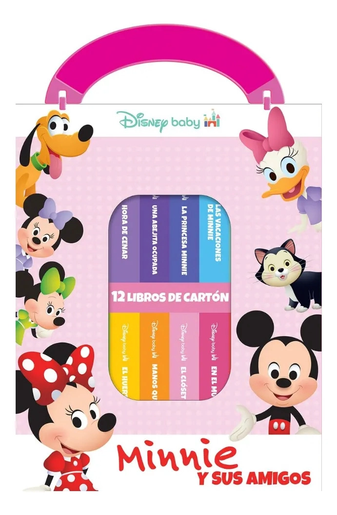 ESTUCHE DISNEY BABY MINNIE Y AMIGOS 12 LIBROS DE CARTON - 1