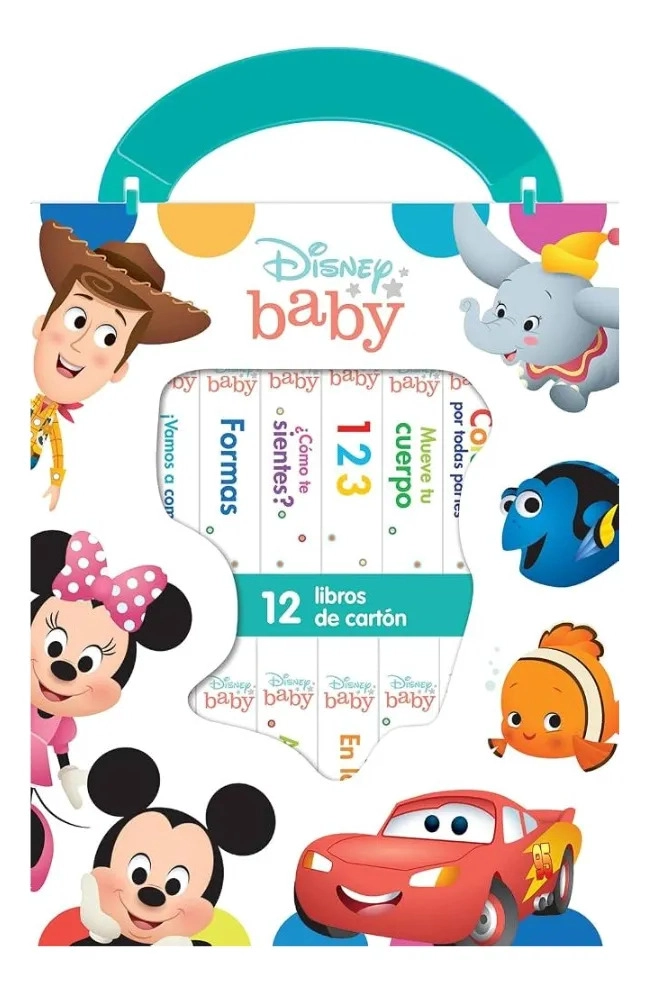 ESTUCHE DISNEY BABY MI PRIMERA BIBLIOTECA 12 LIBROS CARTON - 1
