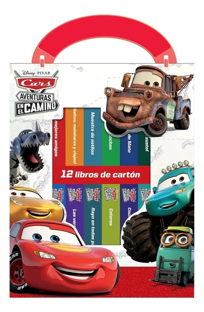 ESTUCHE CARS AVENTURAS EN EL CAMINO 12 LIBROS DE CARTON - 1