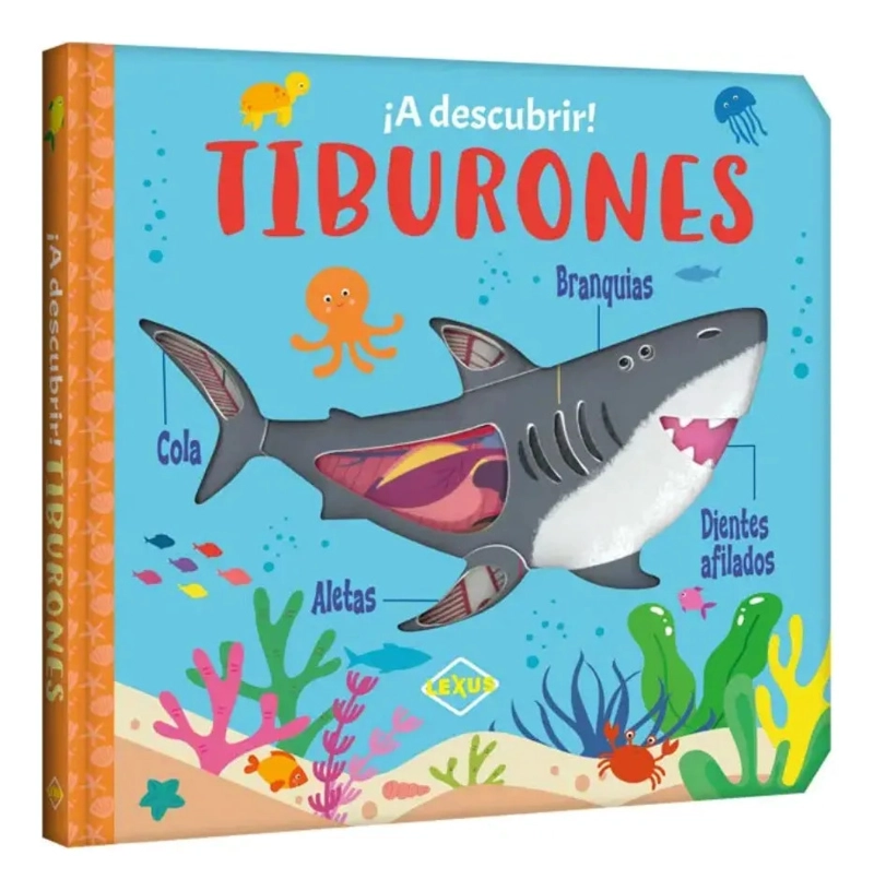 A DESCUBRIR TIBURONES LIBRO INFANTIL DIDACTICO LEXUS - 1