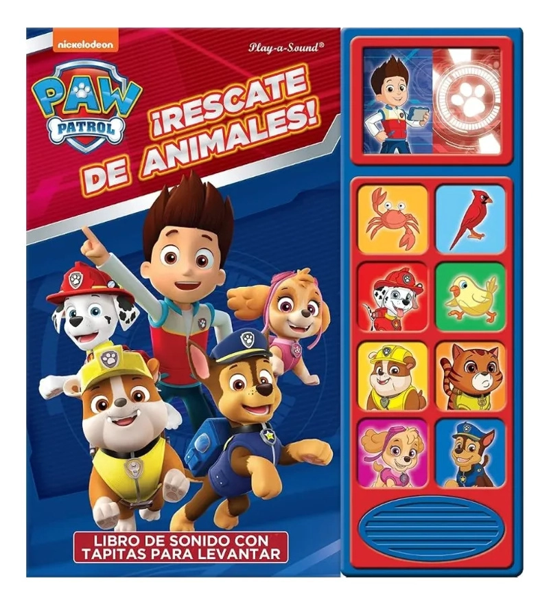 PAW PATROL RESCATE DE ANIMALES 10 SONIDOS LEVANTA TAPITAS - 1