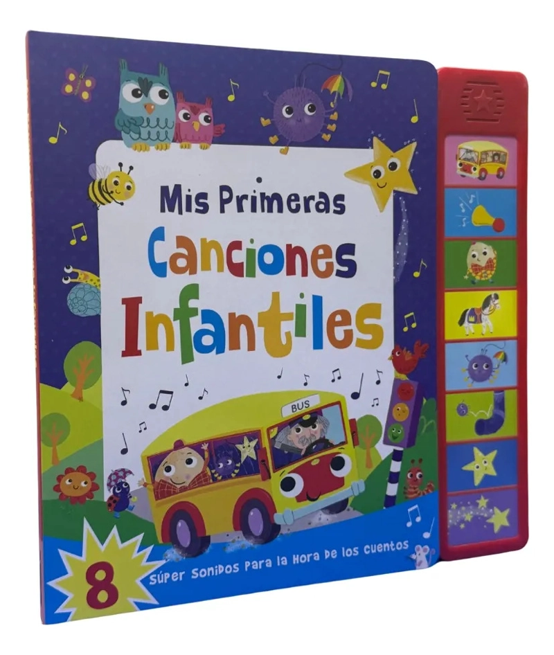 MIS PRIMERAS CANCIONES INFANTILES LIBRO 8 SONIDOS PARA NIÑOS - 1