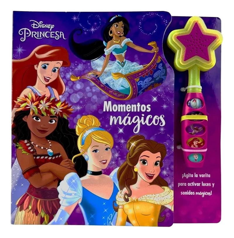 DISNEY PRINCESAS MOMENTOS MAGICOS LIBRO CON VARITA Y LUCES - 1