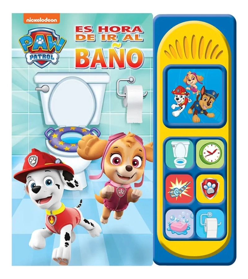 PAW PATROL ES HORA DE IR AL BAÑO LIBRO INFANTIL 7 SONIDOS - 1