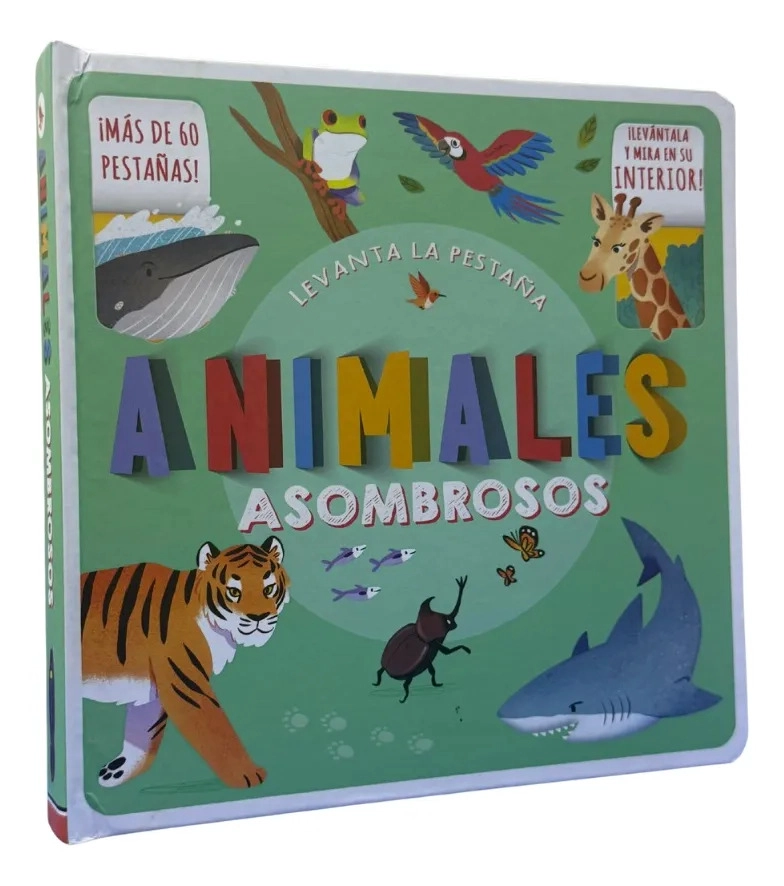LEVANTA LA PESTAÑA ANIMALES ASOMBROSOS LIBRO INFANTIL - 1