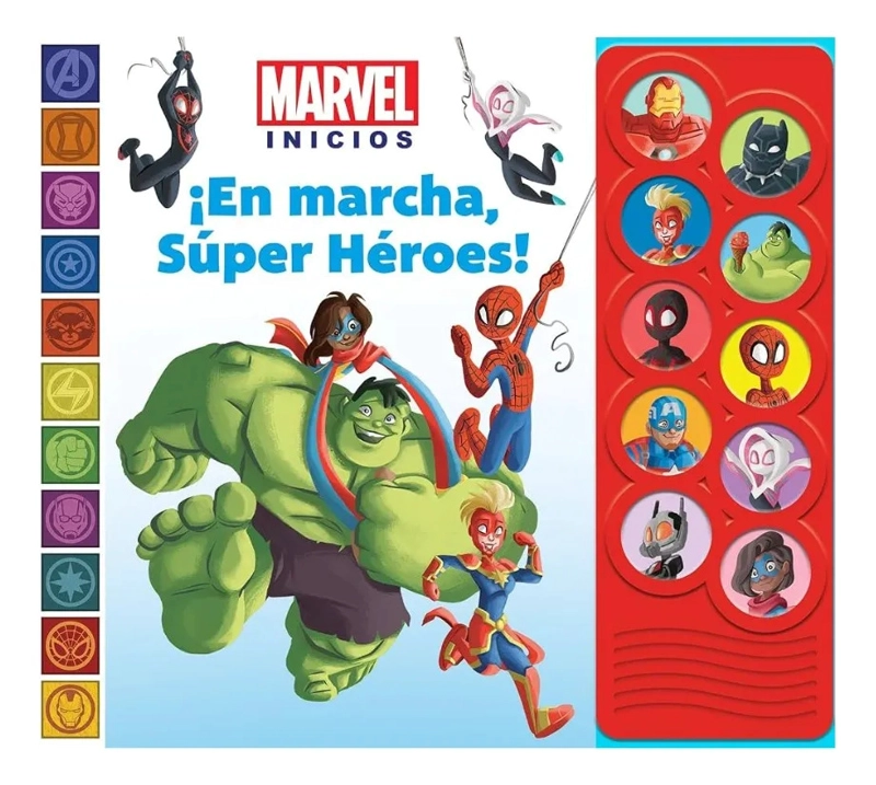 MARVEL EN MARCHA SUPER HE ROES LIBRO CON 10 SONIDOS DE ACCION - 1