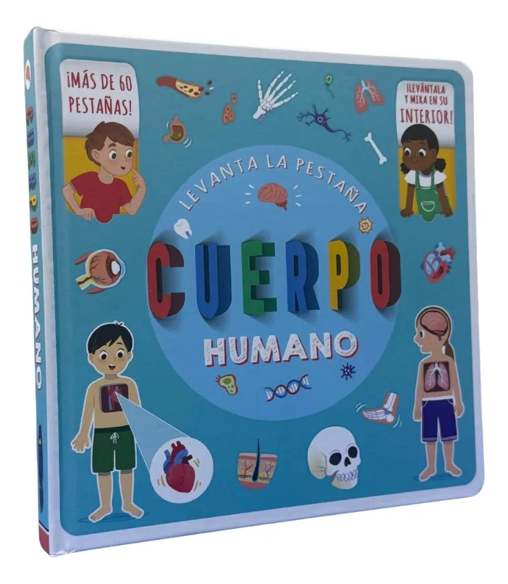 LEVANTA LA PESTAÑA CUERPO HUMANO LIBRO INFANTIL EDUCATIVO - 1