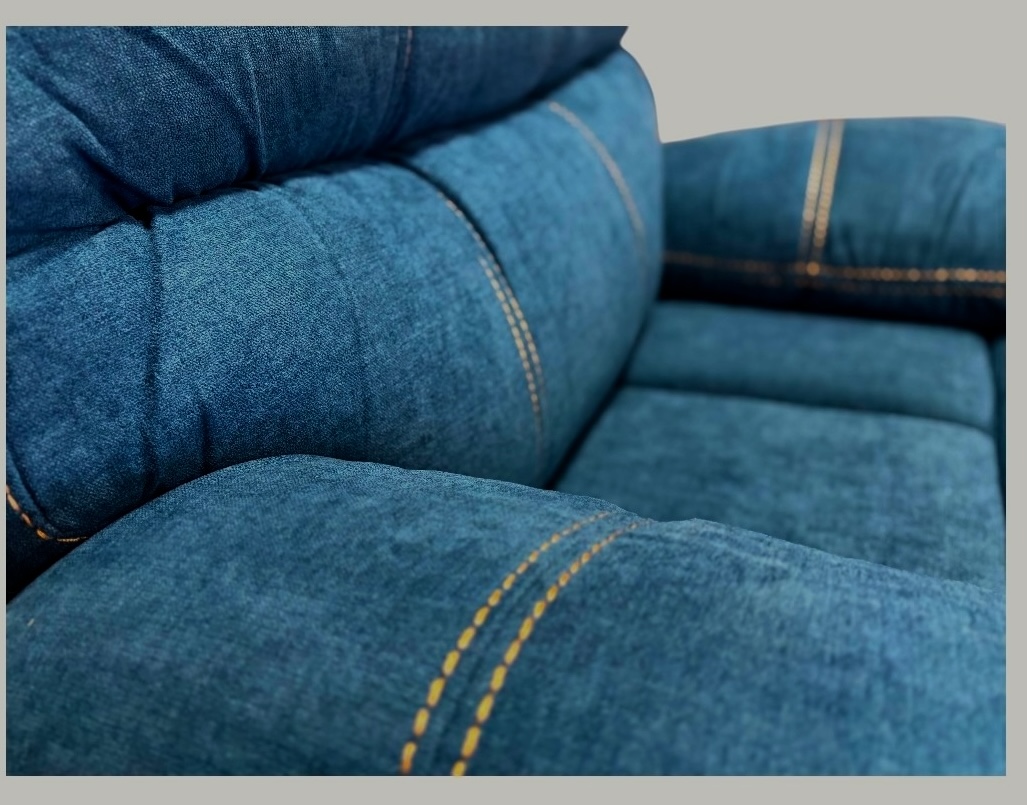 SOFA RECLINABLE ELECTRICO RELAXLINE 3 CUERPOS AZUL/USB - 6
