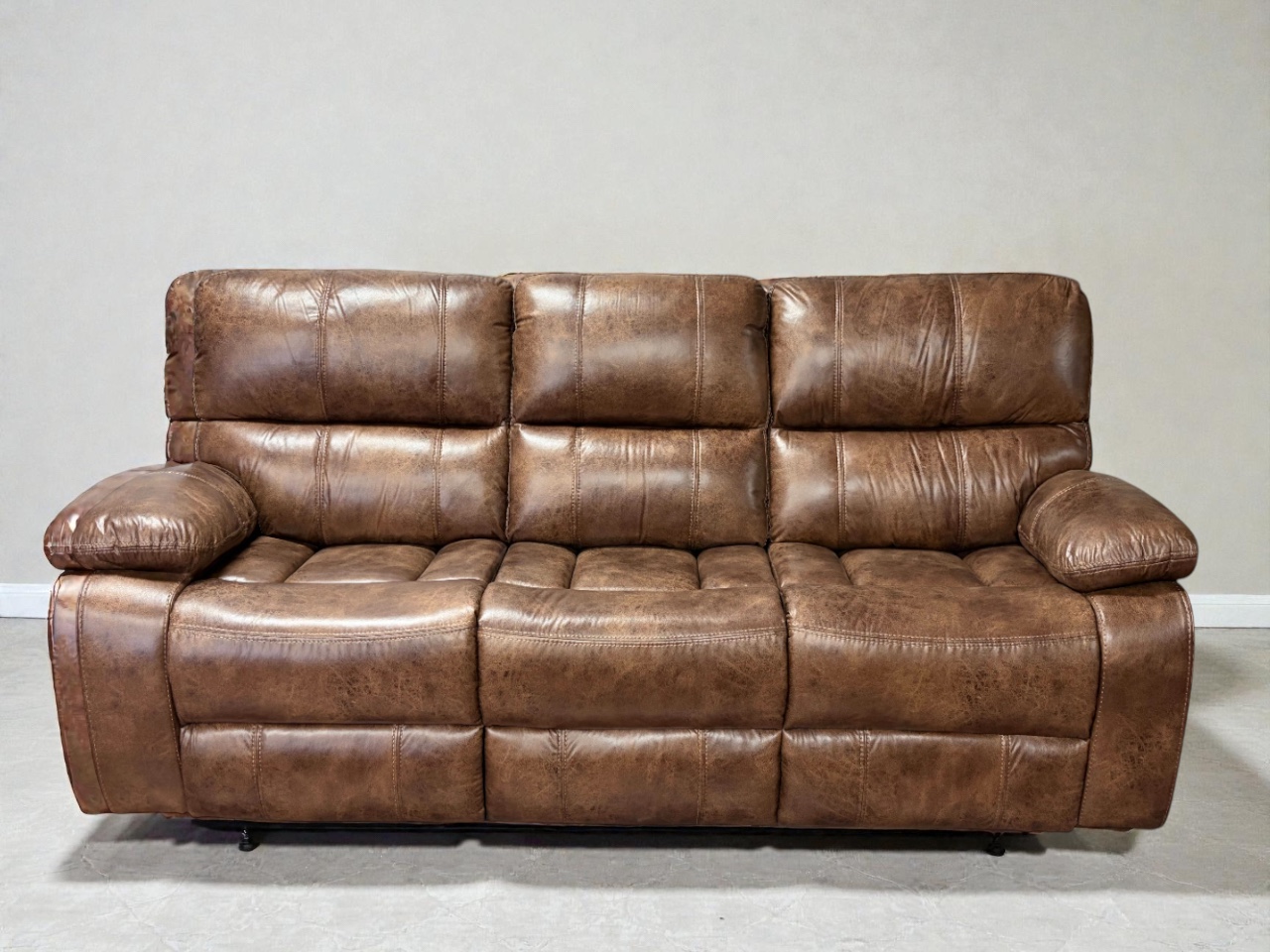 SOFA RECLINABLE ELECTRICO RELAXLINE 3 CUERPOS VINTAGE CAFE/USB - 1