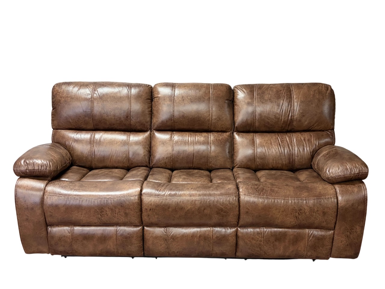SOFA RECLINABLE ELECTRICO RELAXLINE 3 CUERPOS VINTAGE CAFE/USB - 2
