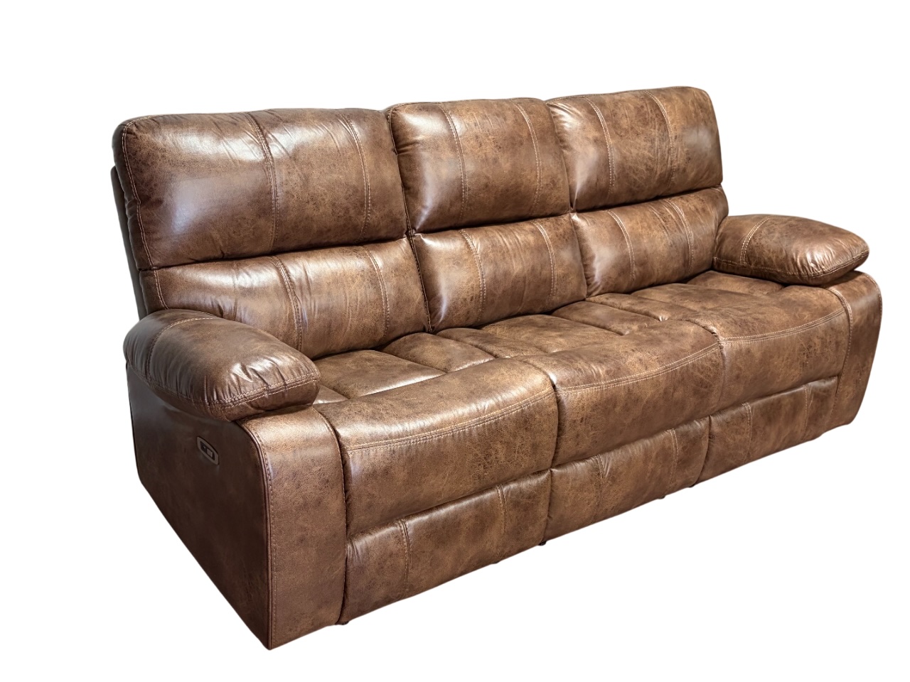 SOFA RECLINABLE ELECTRICO RELAXLINE 3 CUERPOS VINTAGE CAFE/USB - 3