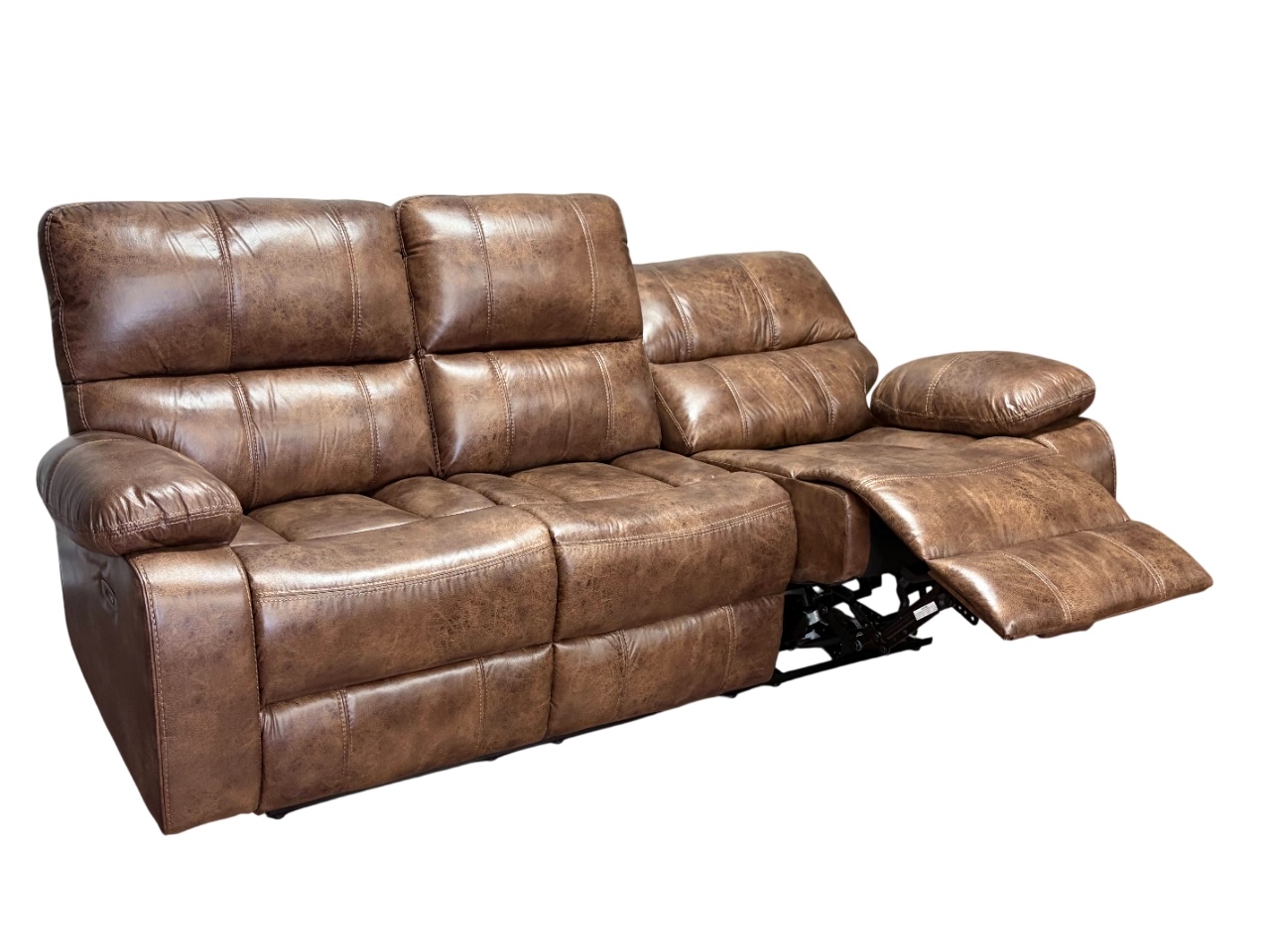 SOFA RECLINABLE ELECTRICO RELAXLINE 3 CUERPOS VINTAGE CAFE/USB - 4