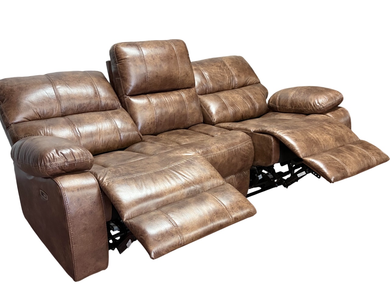 SOFA RECLINABLE ELECTRICO RELAXLINE 3 CUERPOS VINTAGE CAFE/USB - 5