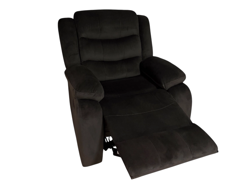 BERGER RECLINABLE RELAXLINE CHOCOLATE OSCURO FELPA - 3