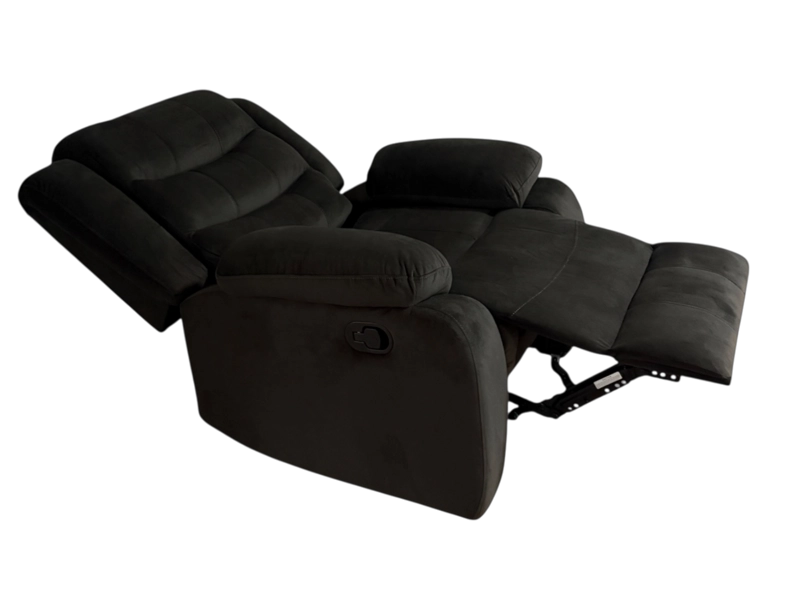 BERGER RECLINABLE RELAXLINE CHOCOLATE OSCURO FELPA - 4
