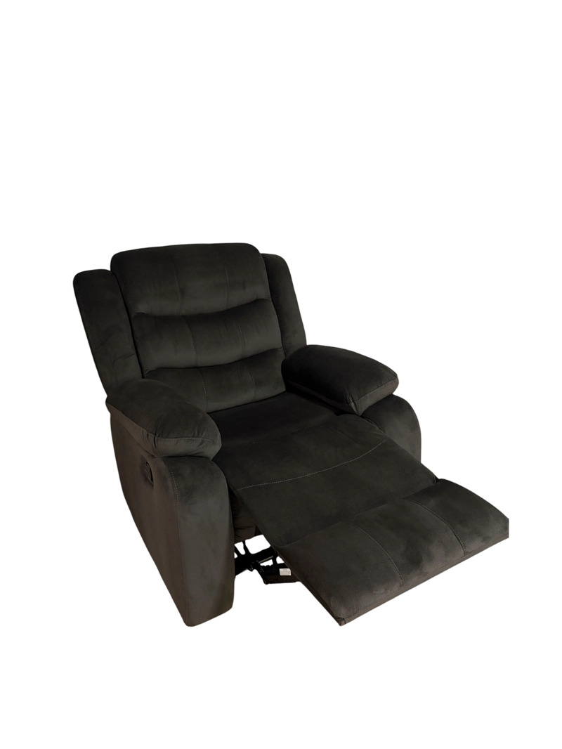 BERGER RECLINABLE RELAXLINE CHOCOLATE OSCURO FELPA - 5