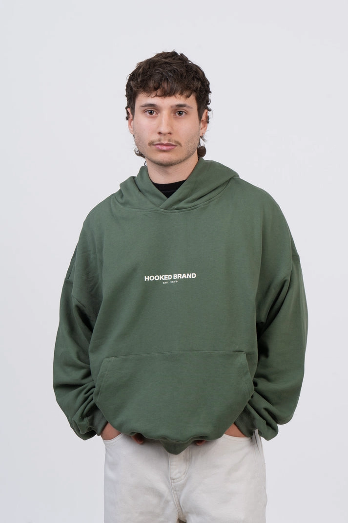 HOODIE BOXY FIT VERDE L - 1