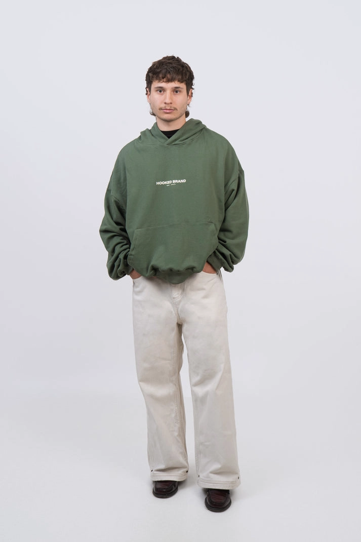 HOODIE BOXY FIT VERDE S - 7