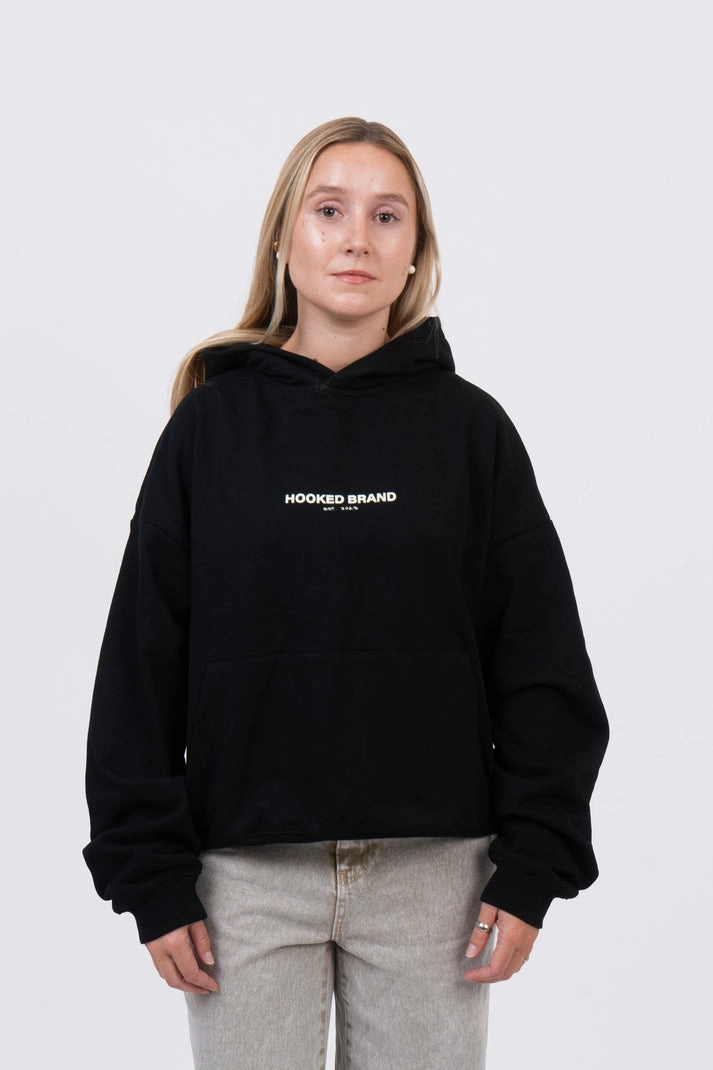 HOODIE BOXY FIT NEGRO L - 4