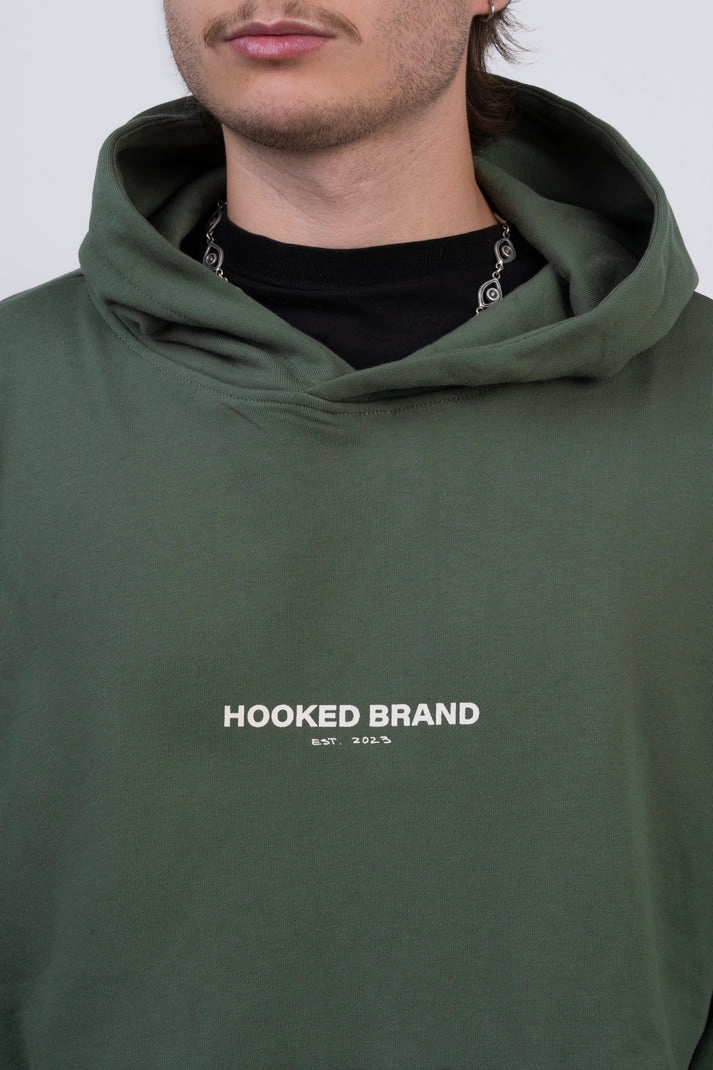 HOODIE BOXY FIT VERDE M - 5