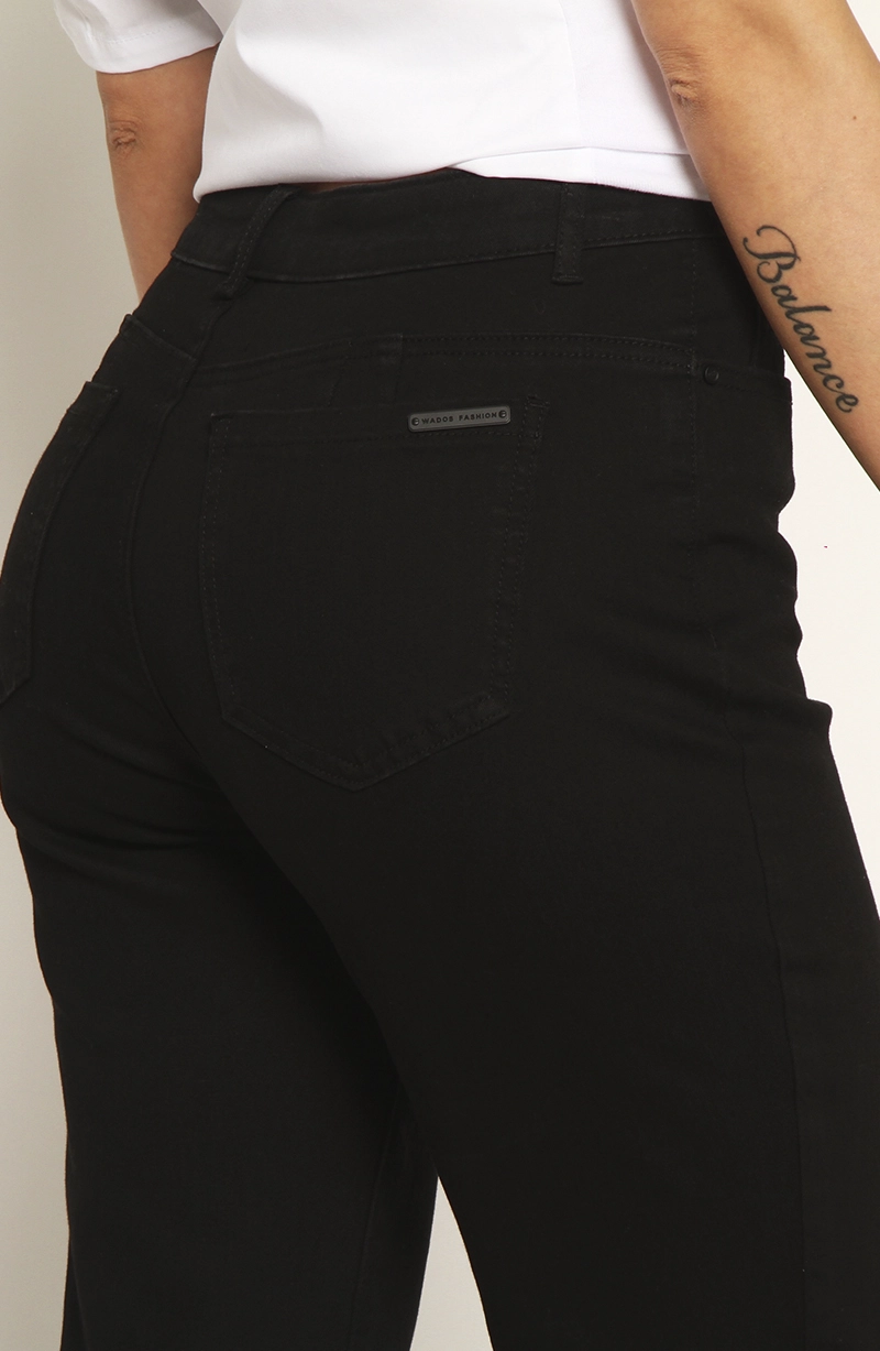 JEANS MUJER RECTO TIRO ALTO PUSH IN PUSH UP PRETINA BASICA - 5