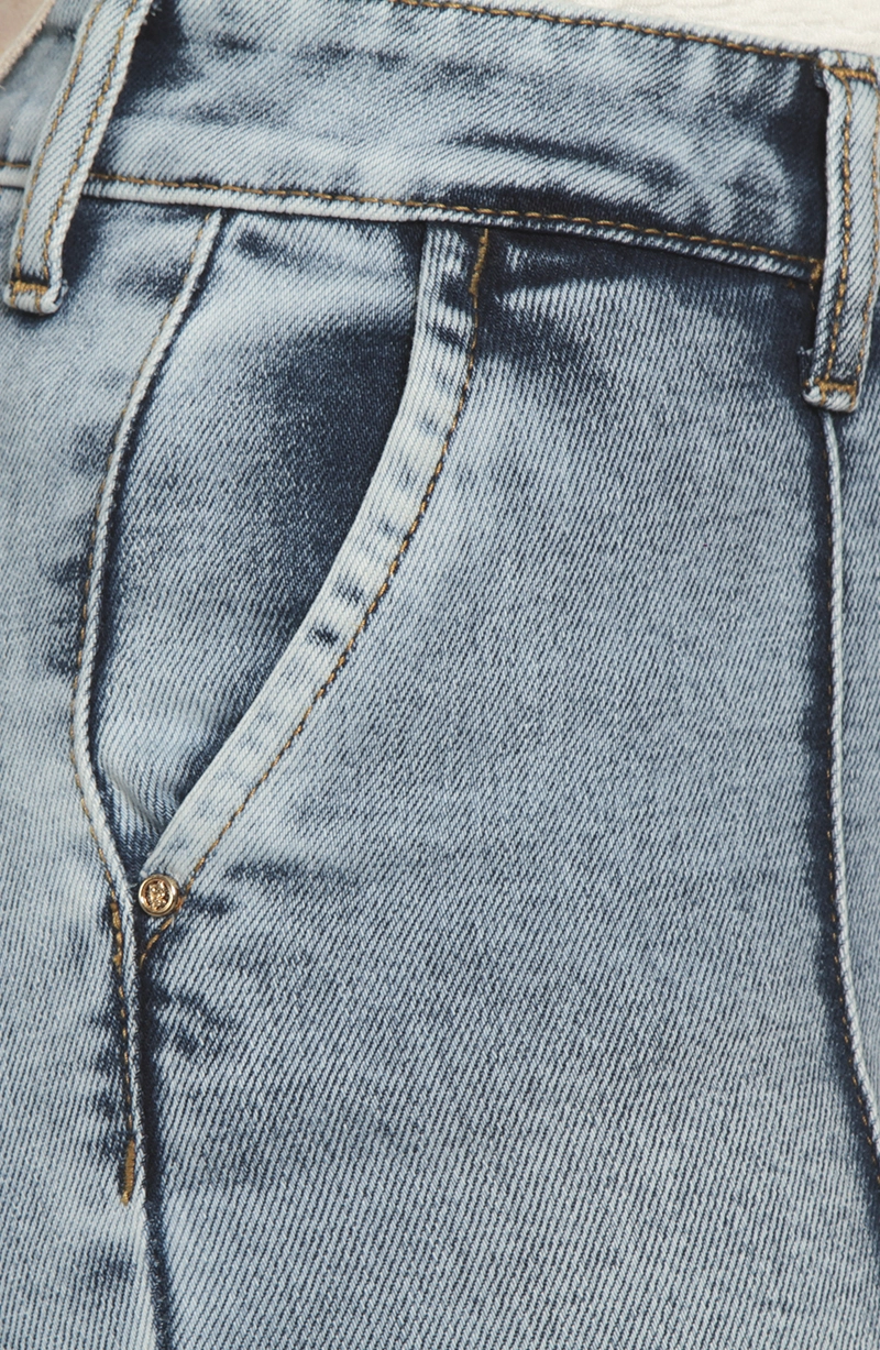JEANS MUJER FLARE ALFORZA TIRO ALTO PRETINA BASICA 1 BOTON - 2