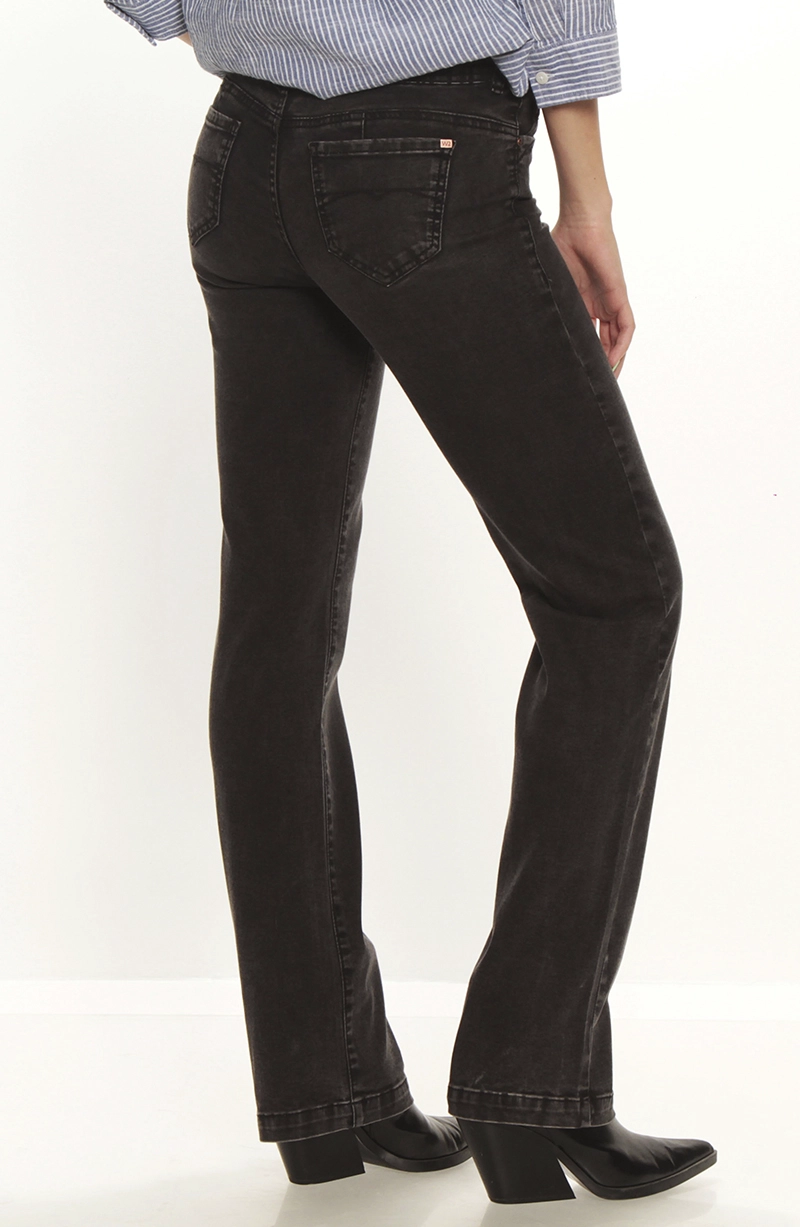 JEANS MUJER TIRO ALTO RECTO  PRETINA ALTA DOS BOTONES - 7
