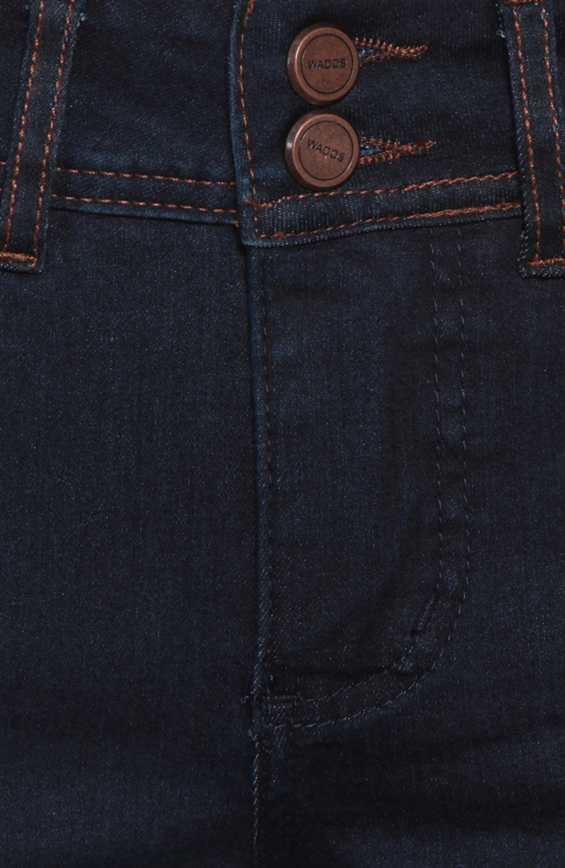 JEANS MUJER RECTO TIRO ALTO PUSH IN PUSH UP PRETINA MEDIA 2 BOTONES - 3