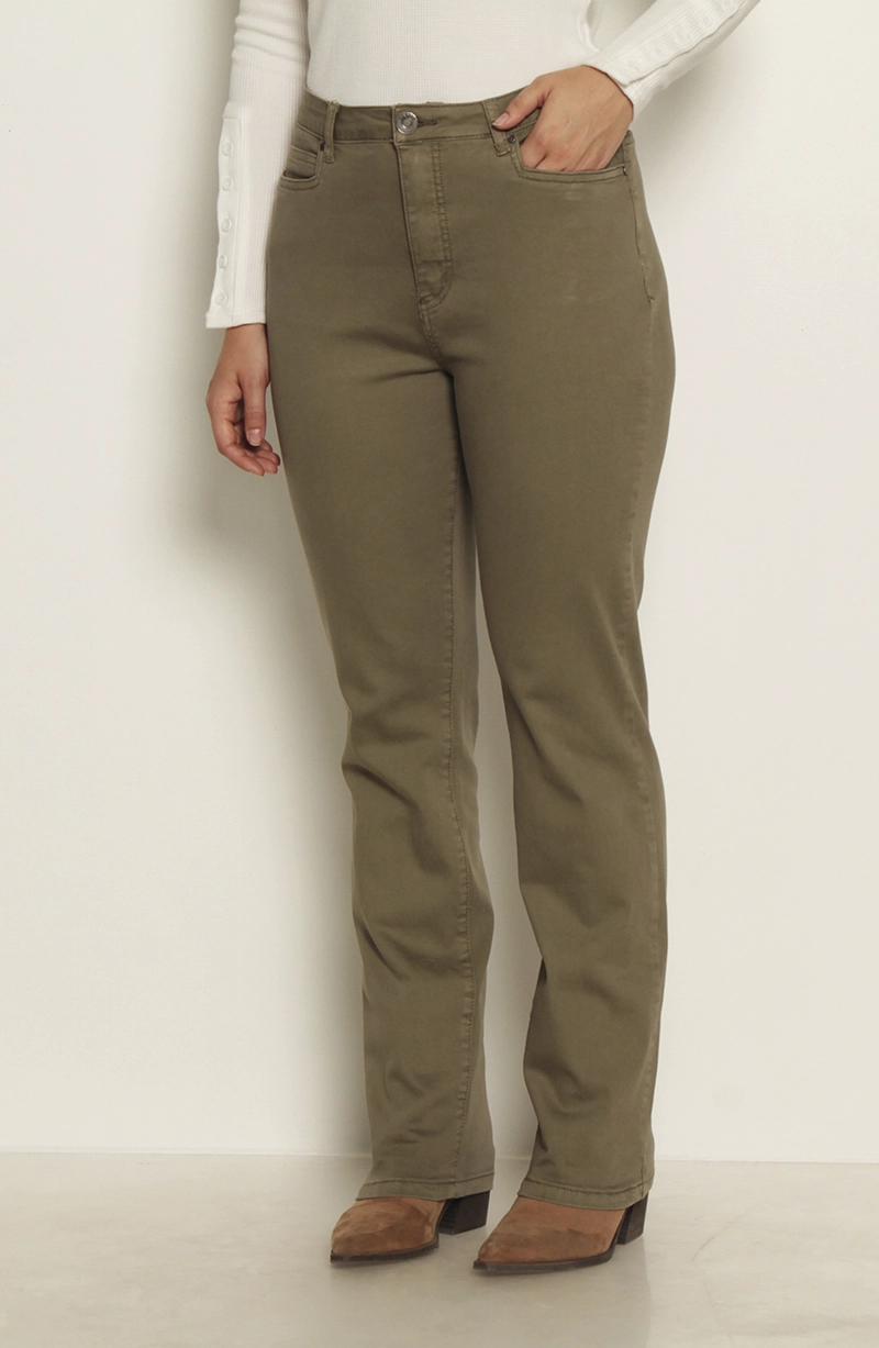 PANTALON RECTO TIRO ALTO PRETINA 1 BOTON - 1