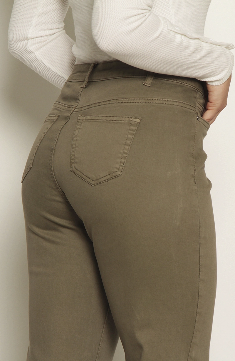 PANTALON RECTO TIRO ALTO PRETINA 1 BOTON - 6