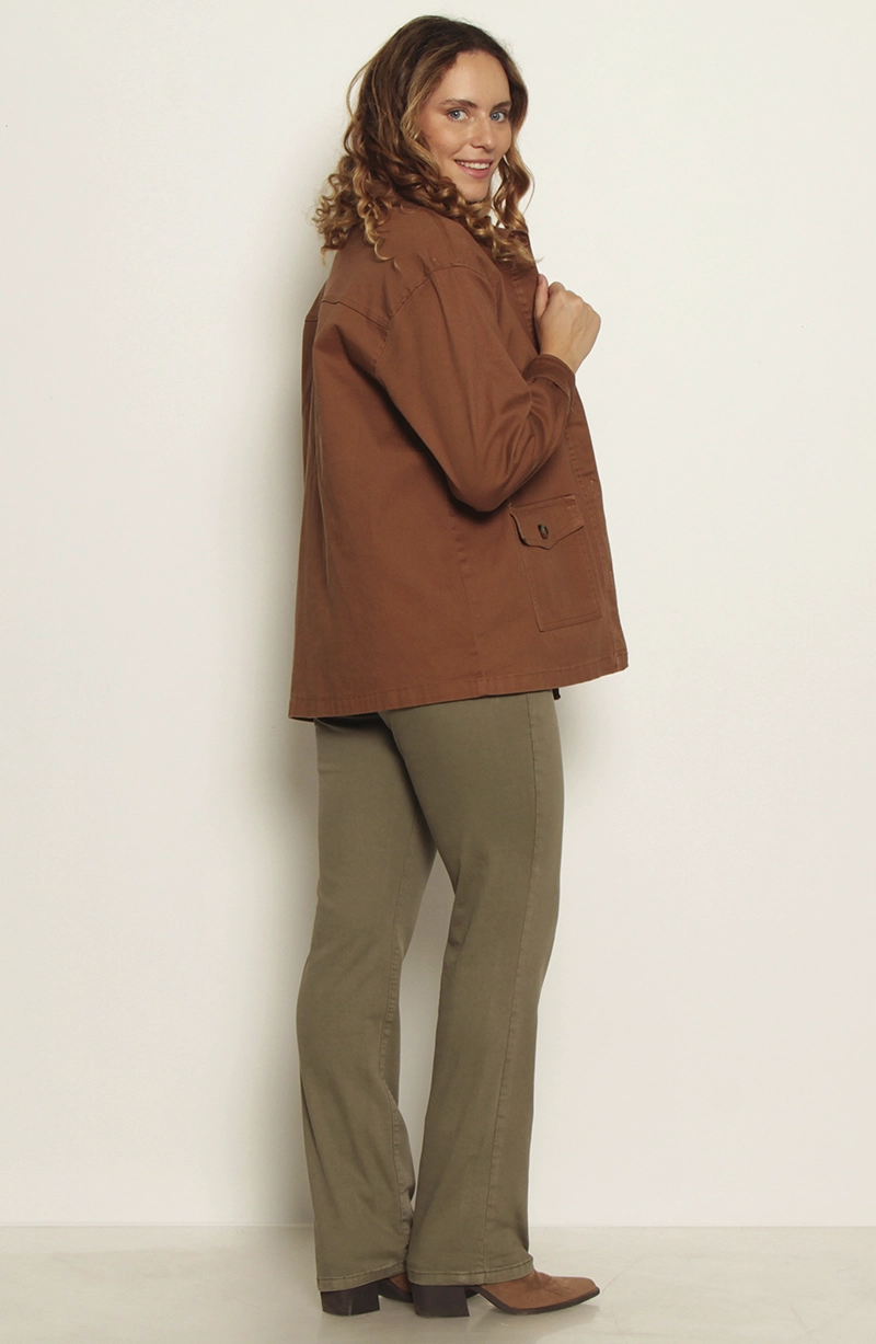 PANTALON RECTO TIRO ALTO PRETINA 1 BOTON - 9