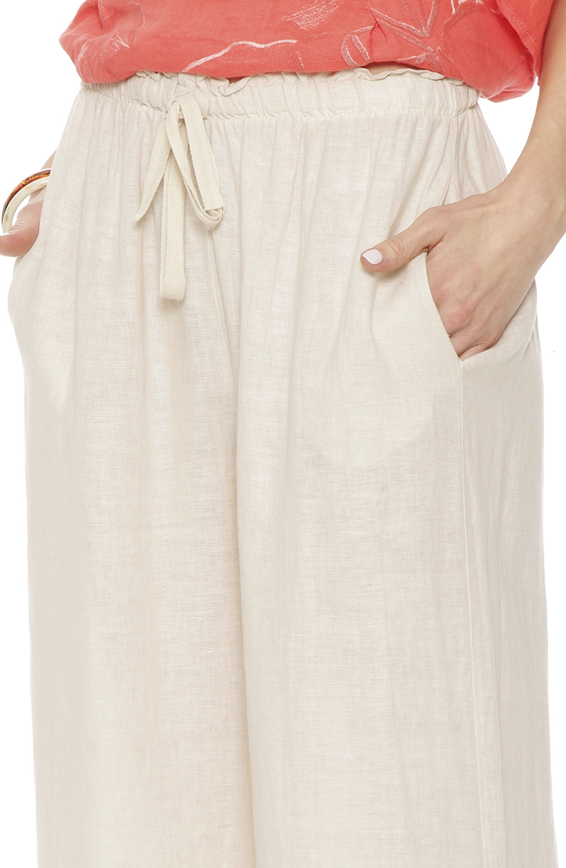 PATALON WIDE LEG LINO TIRO ALTO PRETINA ELASTICADA - 2