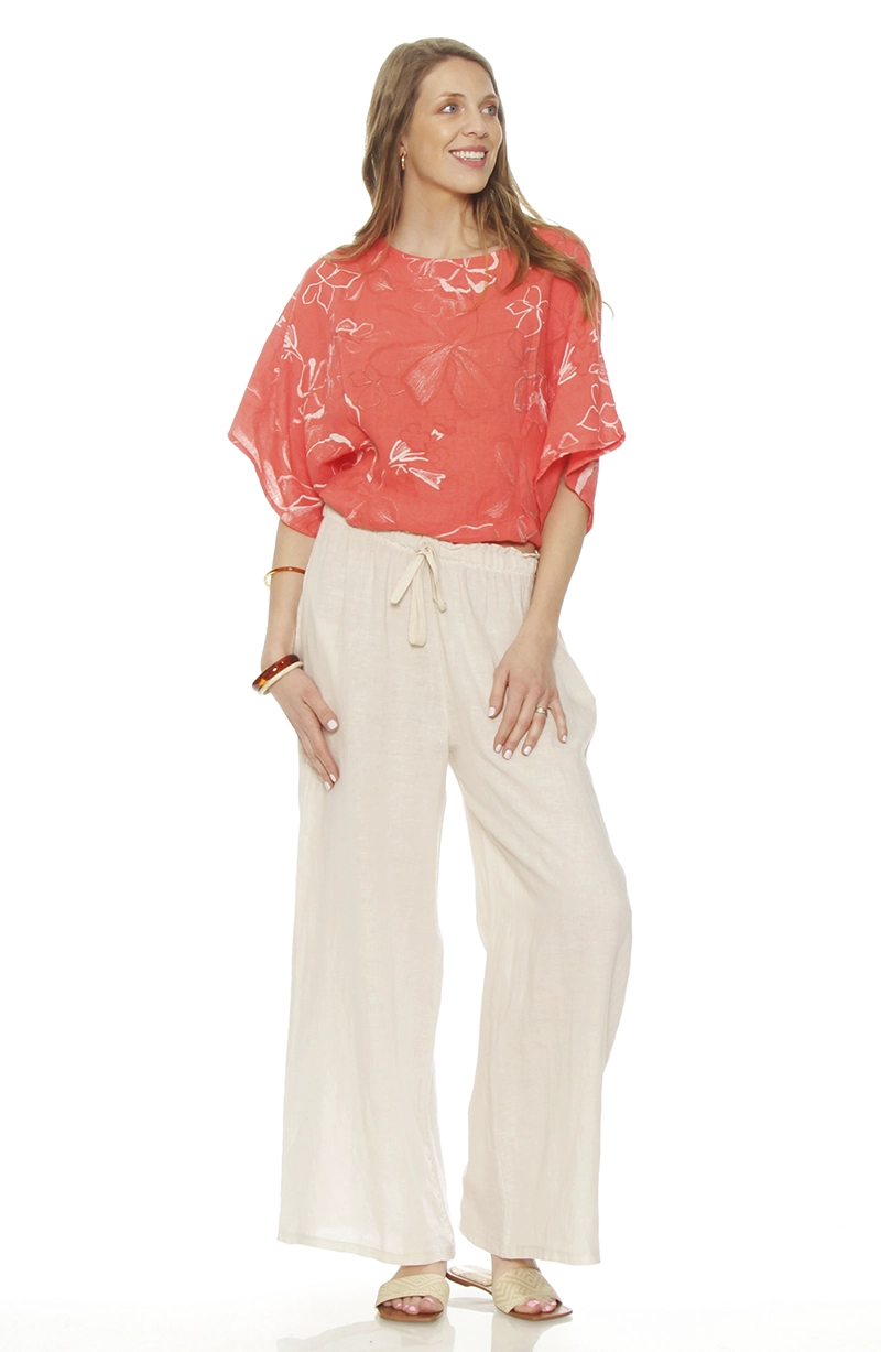 PATALON WIDE LEG LINO TIRO ALTO PRETINA ELASTICADA - 4