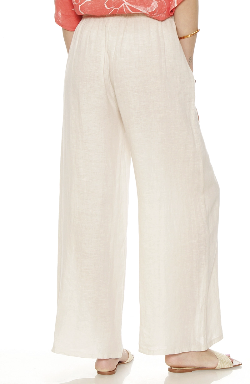 PATALON WIDE LEG LINO TIRO ALTO PRETINA ELASTICADA - 5