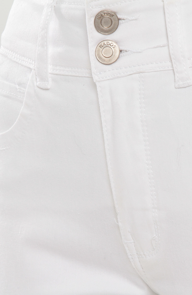 PANTALON RECTO TIRO ALTO PRETINA MEDIA 2 BOTONES PUSH UP - 2