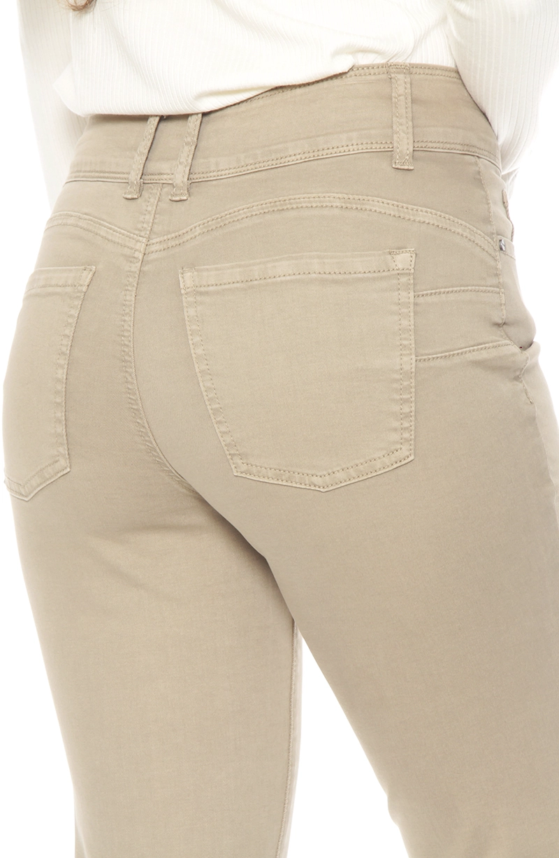 PANTALON RECTO TIRO ALTO PRETINA MEDIA 2 BOTONES PUSH UP - 6