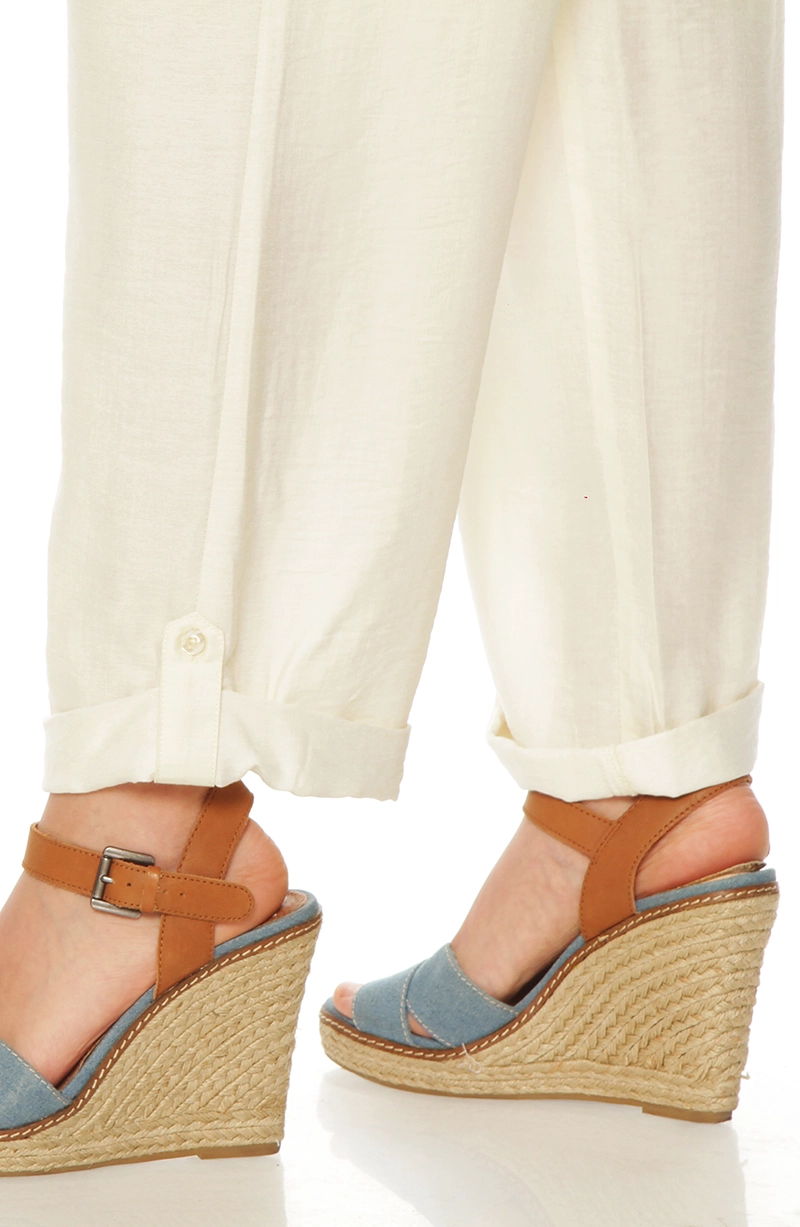 PANTALON WIDE LEG CARGO TIRO ALTO PRETINA ELASTICADA Y LAZO - 4