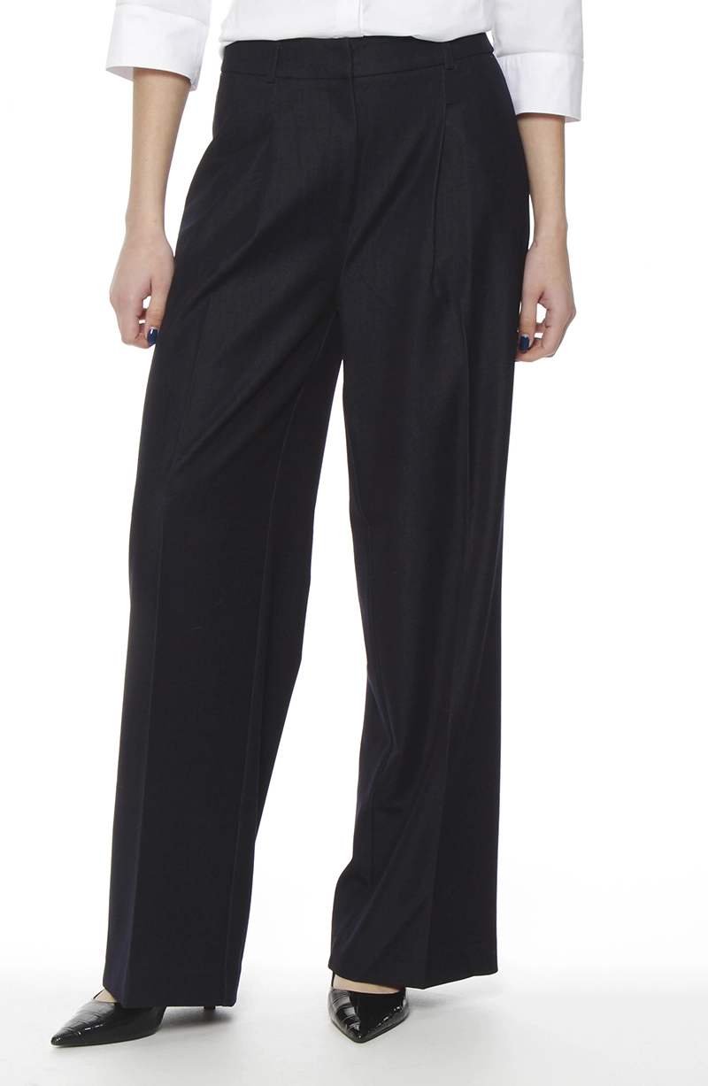 PANTALON RECTO TIRO ALTO PRETINA BASICA - 1