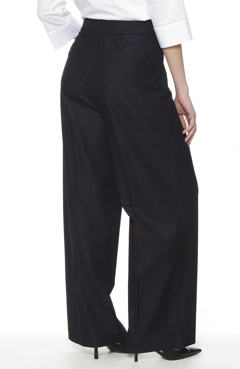 PANTALON RECTO TIRO ALTO PRETINA BASICA - 6