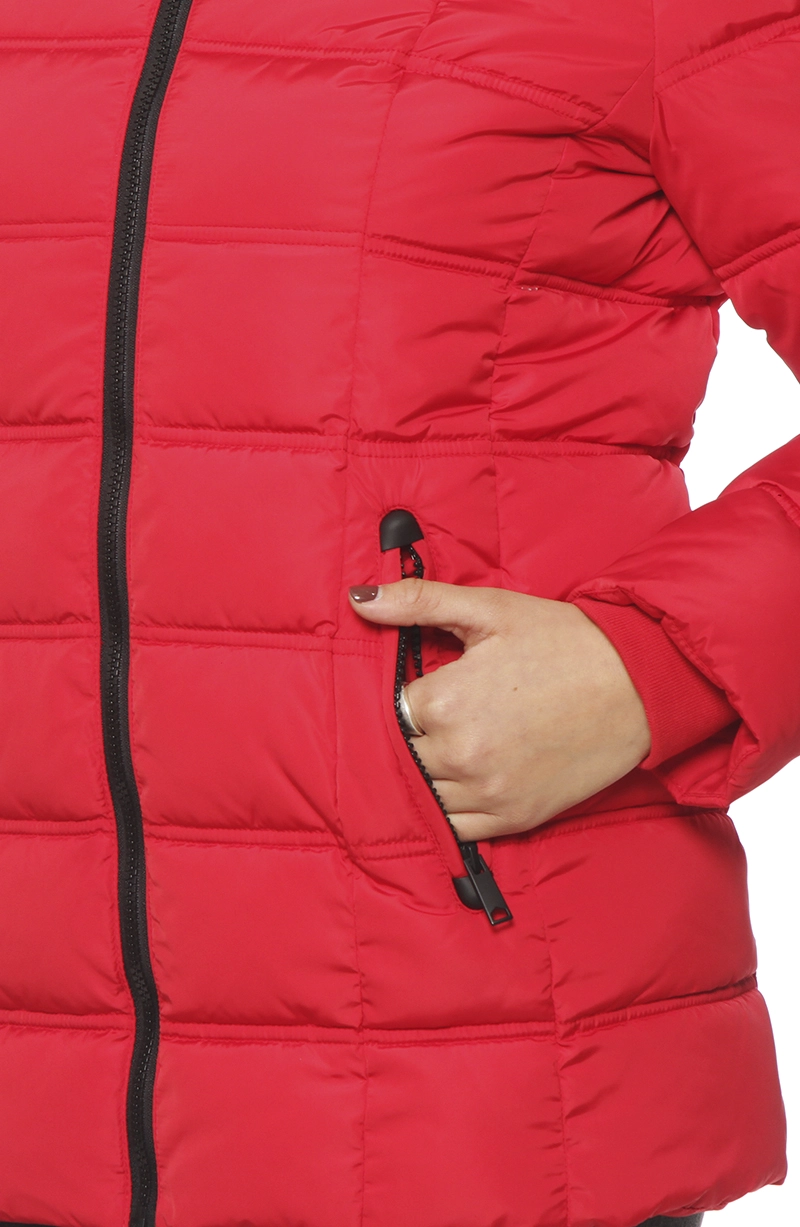 PARKA MANGA LARGA CON APLICACION EN CAPUCHA CIERRE - 2