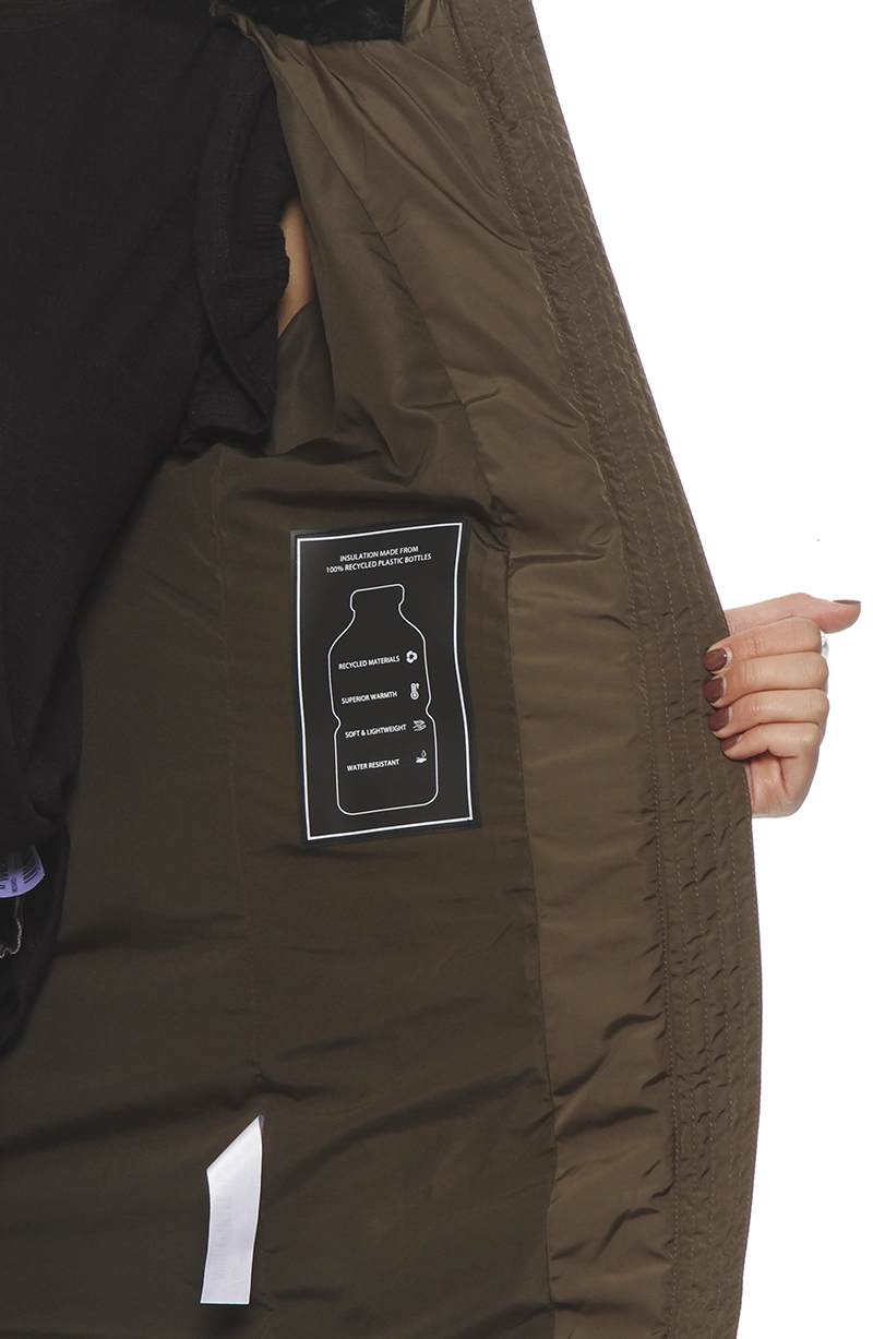 PARKA MANGA LARGA CON APLICACION EN CAPUCHA CIERRE - 4